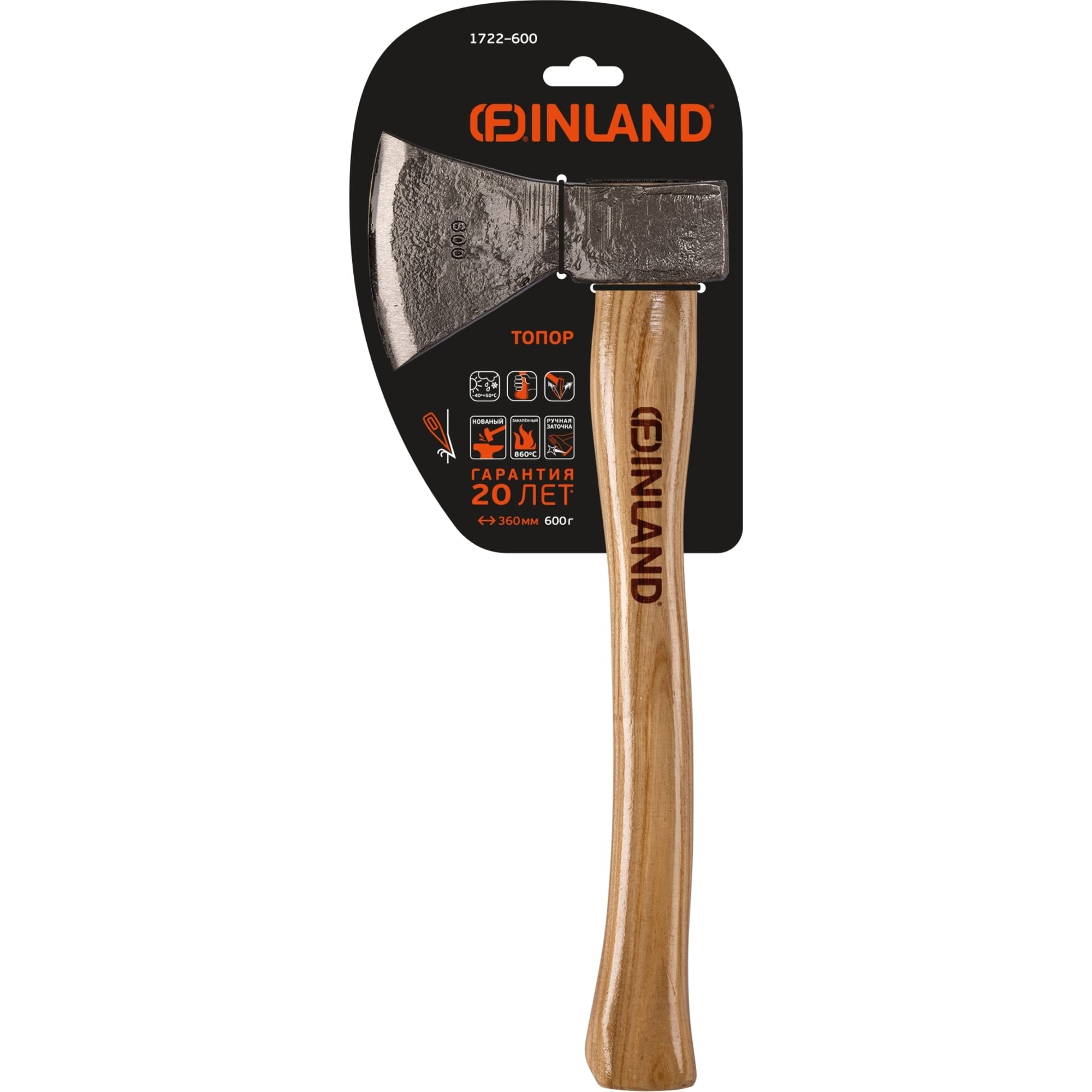 83210562 Топор Finland 1722 кованный, 0.6 кг, 36.5 см Santreyd  - Вид №3