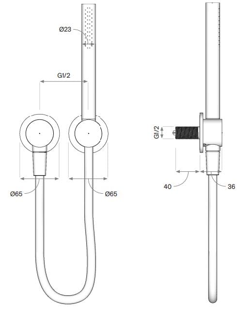 Набор для душа из нержавеющей стали с ручным душем COCOON Piet Boon ARCH-00022580 - Вид №8