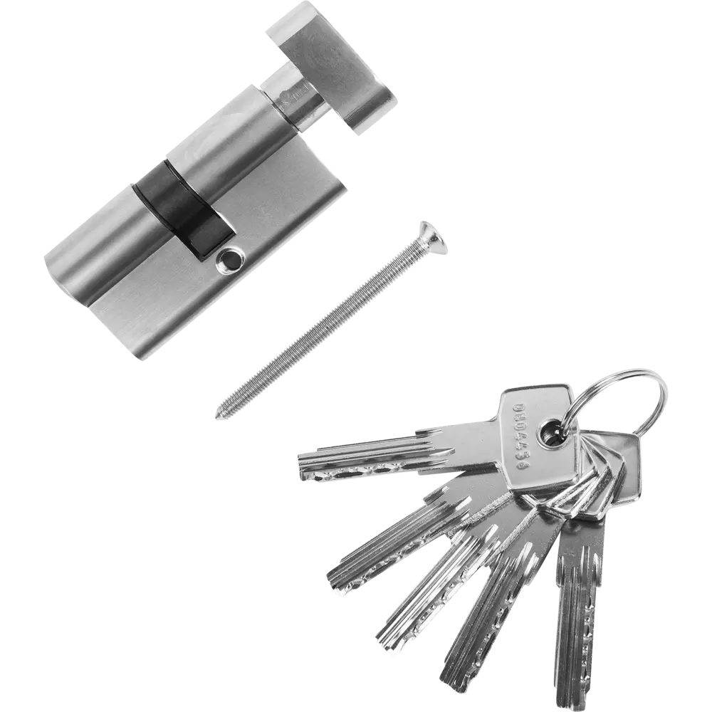 Цилиндр Standers TTBL1-3030NBNS, 30x30 мм, ключ/вертушка, цвет никель STLM-2124515 - Вид №2