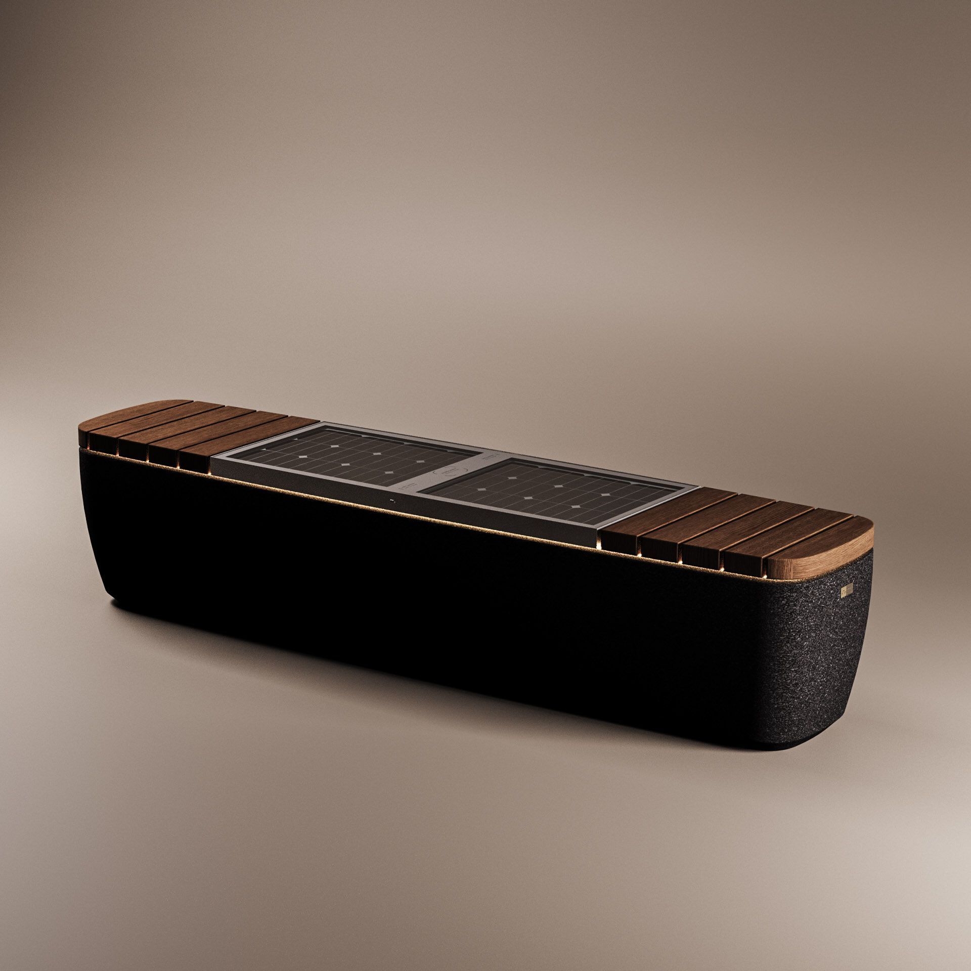 Солнечная бетонная скамья со встроенным освещением Kremen ARCH-00122992 - Вид №21