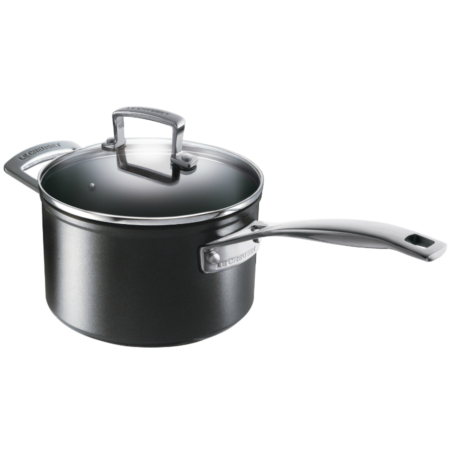 Ковш Le Creuset со стеклянной крышкой и ручкой, анодлированный алюминий, антипригарное покрытие, Ø20 96200920000000 - Вид №3