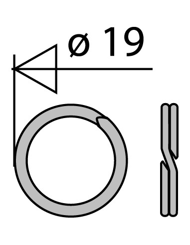 006300 000 01  Разъемное кольцо для застежки цепи, Д. 19 мм, нержавеющая сталь, 2 шт. Valentin Хром  - Вид №2