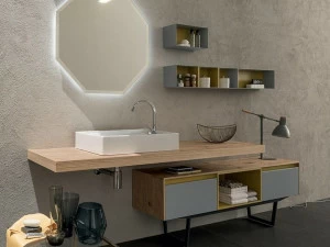 RAB Arredobagno Лаковая тумба под умывальник с ящиками Soul wood 27