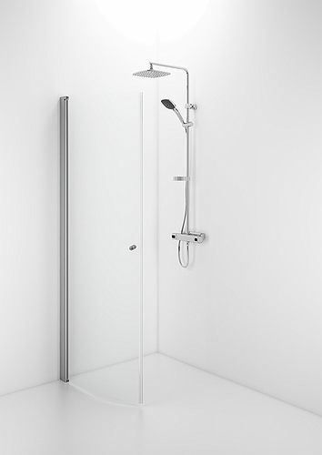 58800190 Гнутая дверь IFO Space SBNK, алюминиевый профиль, прозрачное стекло с ручкой, SBNK 800 - Вид №1