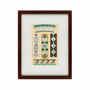 Картина в раме 60х47 см Grammar of Ornament №9, 1856 КАРТИНЫ В КВАРТИРУ  191765 Желтый;зеленый;красный;разноцветный