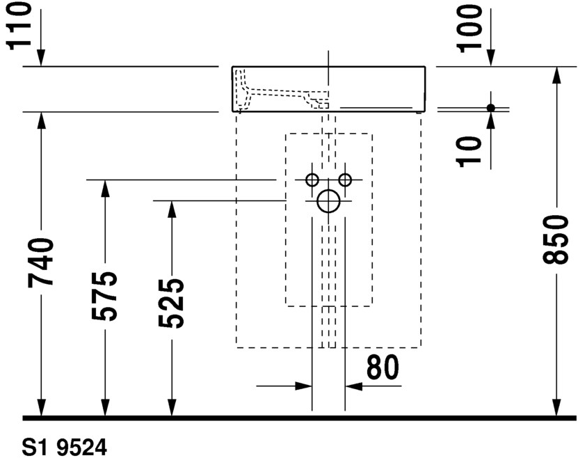 038747 Накладная раковина на столешницу  овальная Duravit Starck 1 - Вид №1