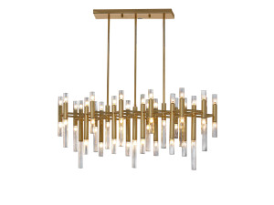 Подвесной светильник из нержавеющей стали и стекла