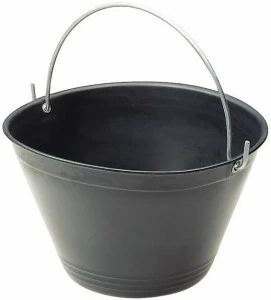 KAPRIOL Черное пластиковое ведро Hand tools - secchi e casse in plastica