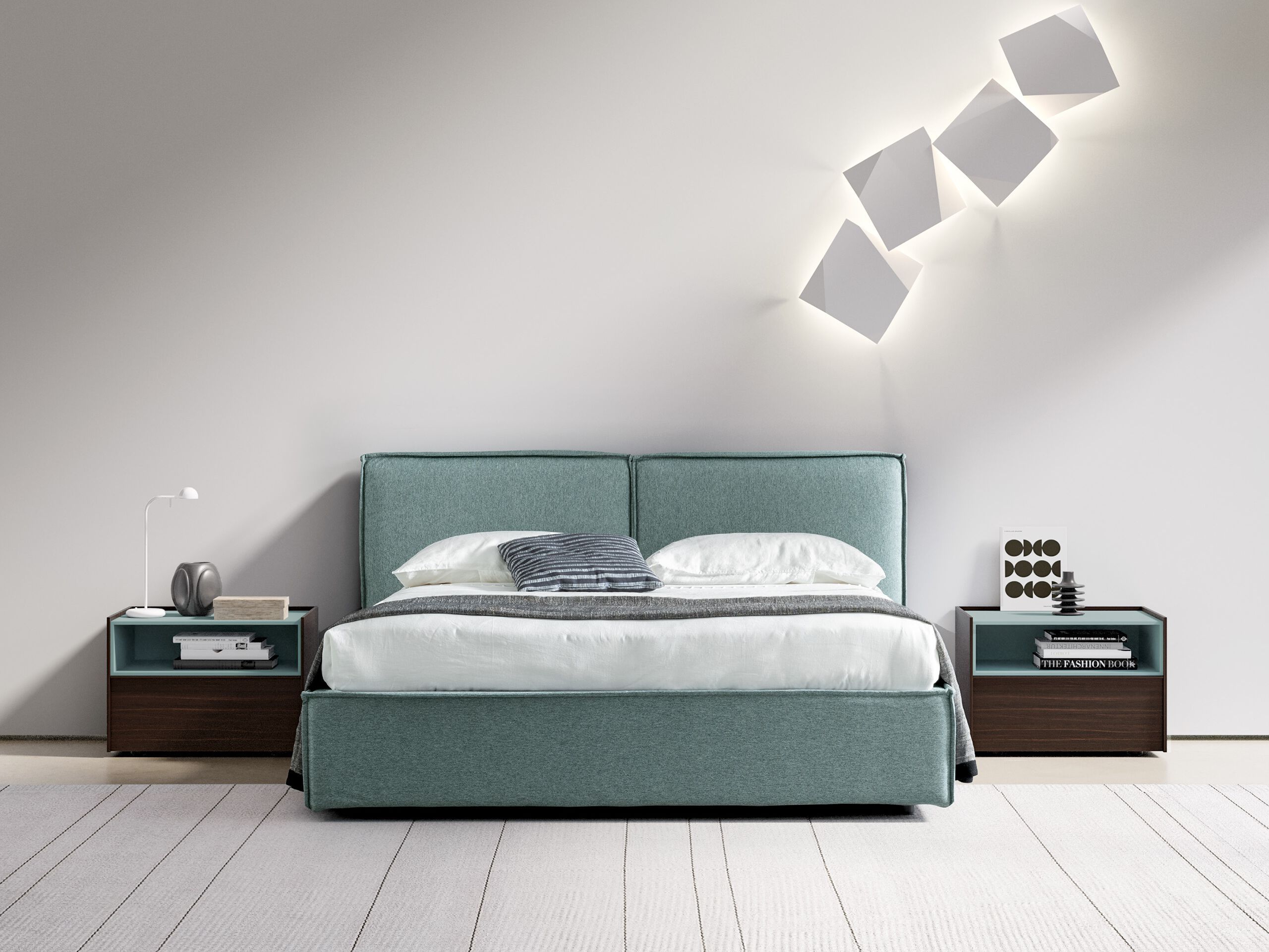 Двуспальная кровать из ткани Adok CLOUD ARCH-00116246