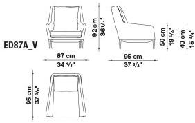 B&B Italia Кожаное кресло с подголовником Édouard EDOUARD sun-id-1438891 - Вид №3