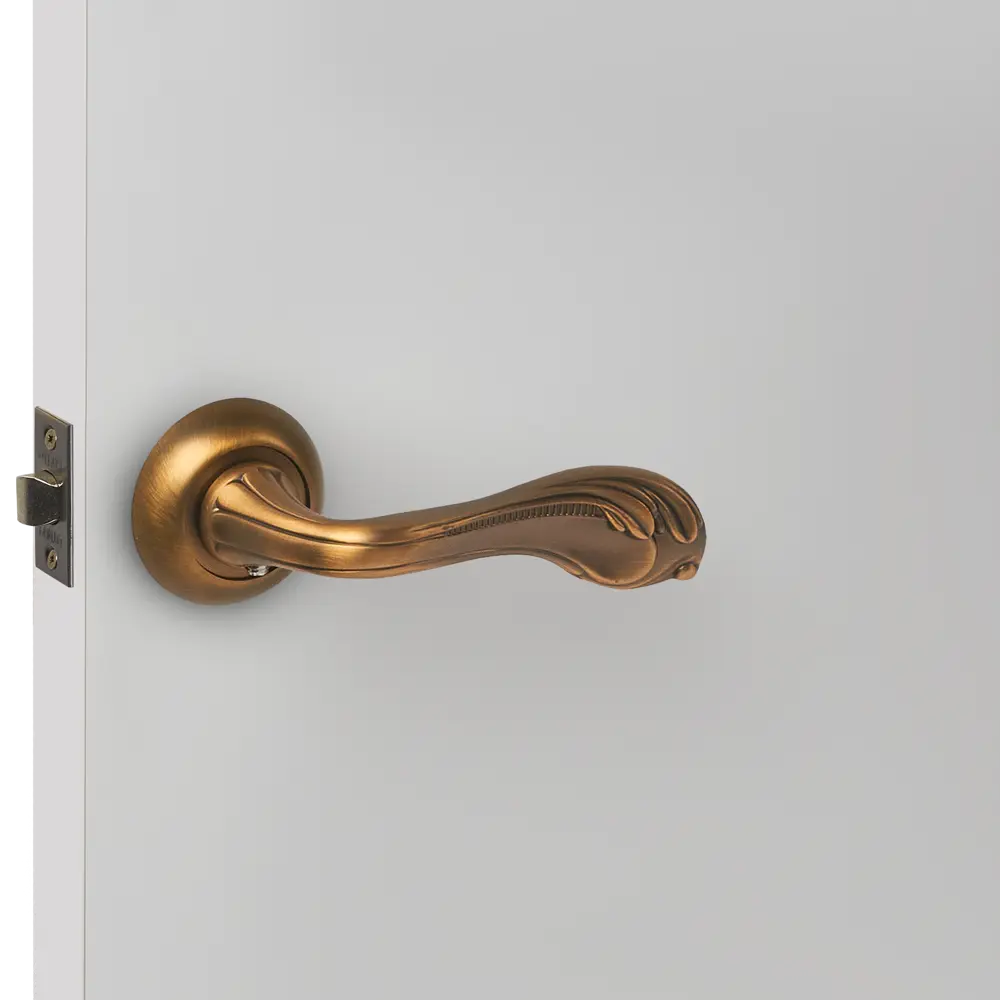 Дверные ручки Punto Rocco, без запирания, цвет кофе STLM-2202813 - Вид №5