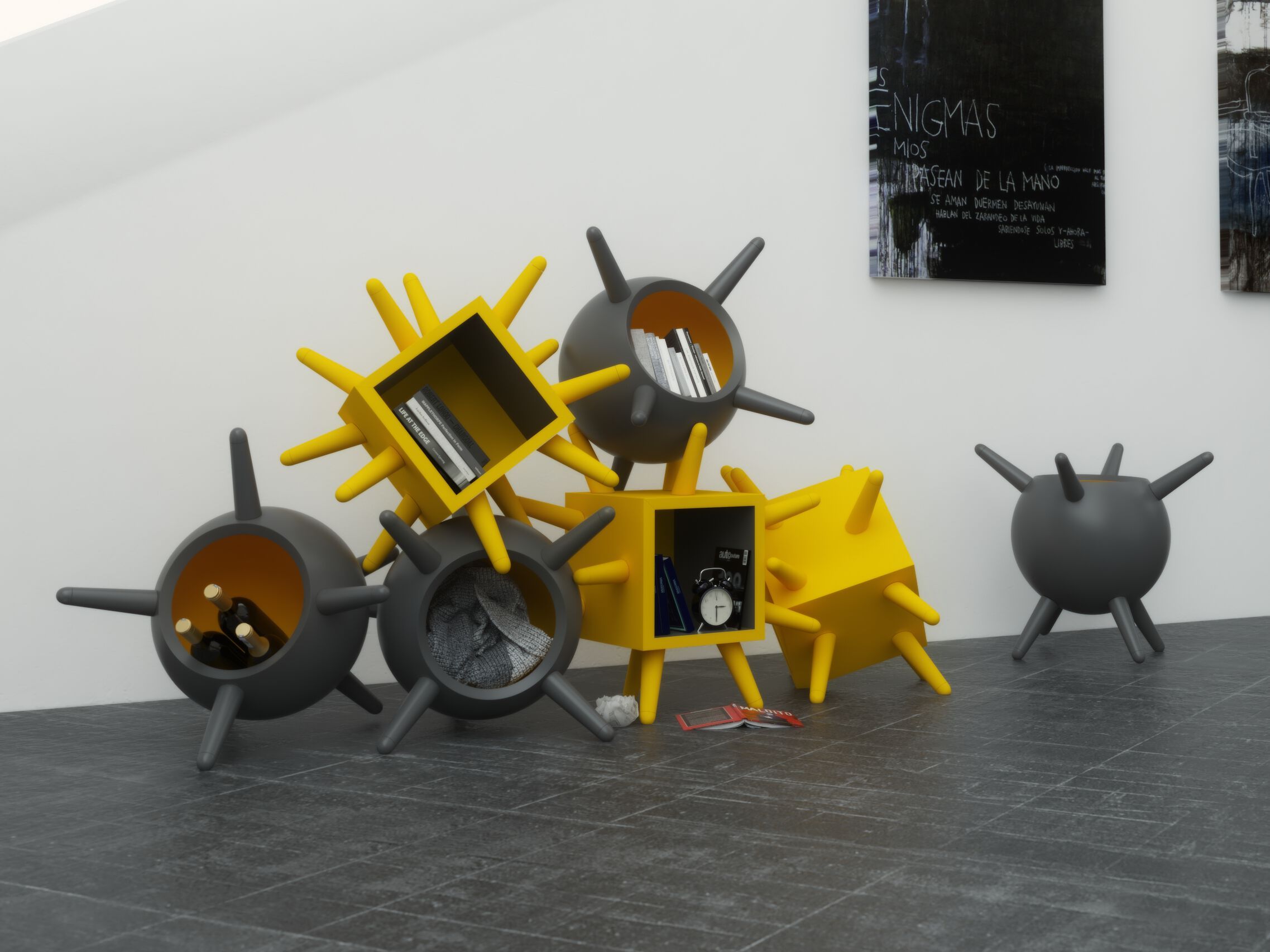 Деревянный модульный книжный шкаф Concepticon OLEG ARCH-00085734