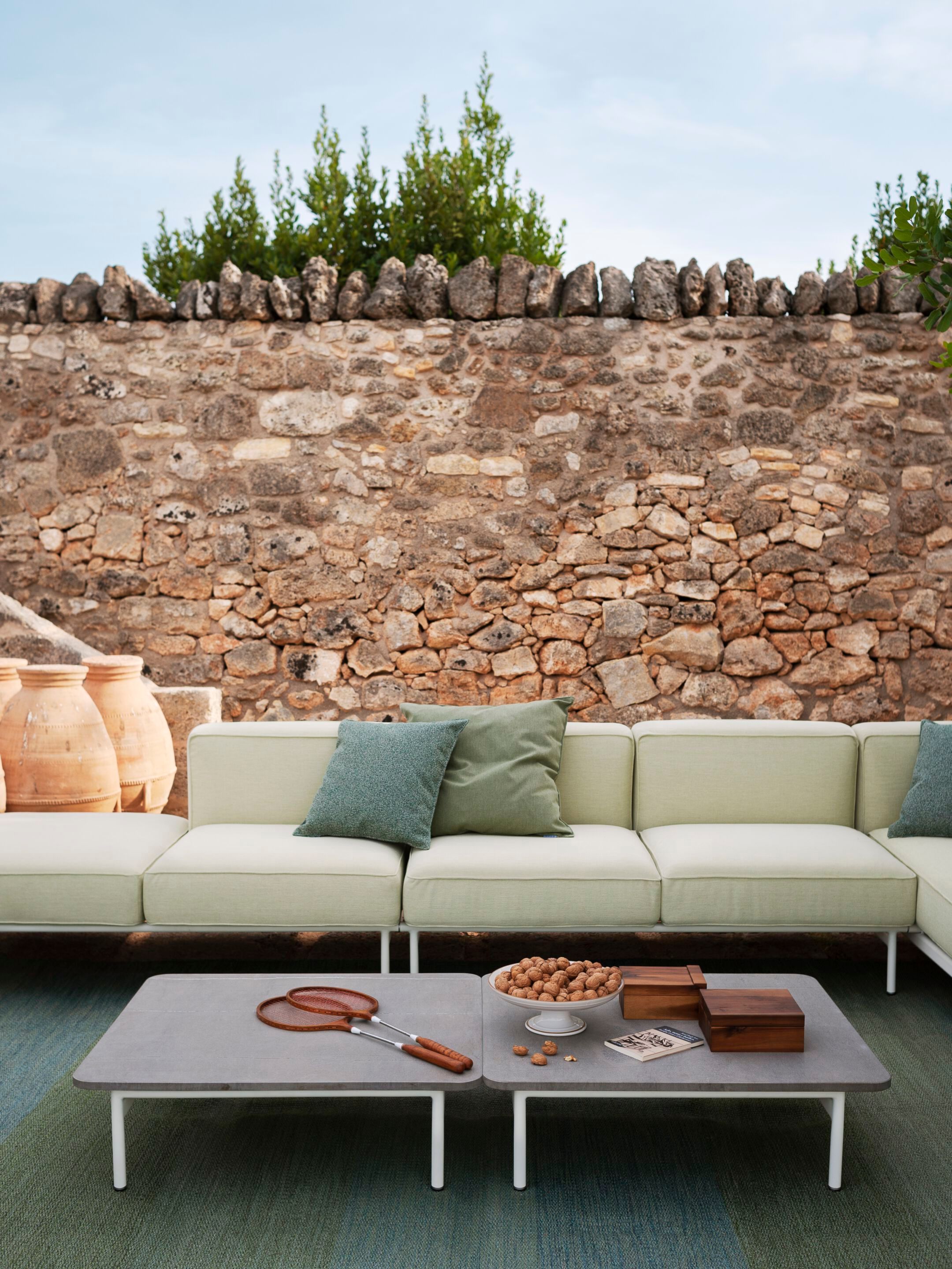 Угловой тканевый модульный садовый диван с полуостровом RODA Extendo ARCH-00108704 - Вид №11