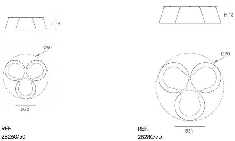 Металлический светодиодный потолочный светильник Olé Lighting Sento ARCH-00030338 - Вид №6