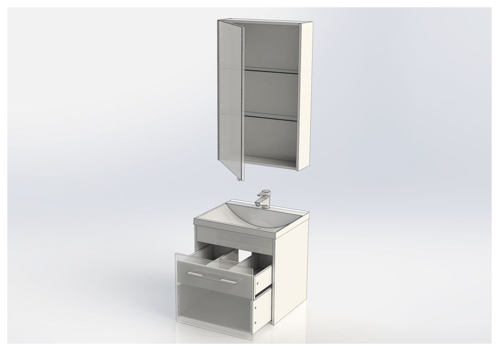 Мебель для ванной Aquanet Августа 58 белый 00225249 - Вид №4