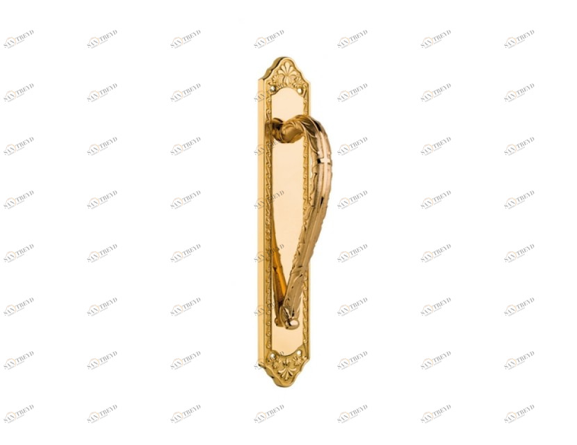 0M3203.000.34 Ручка дверцы на пластине Сатинированная латунь и черный патин Mestre 