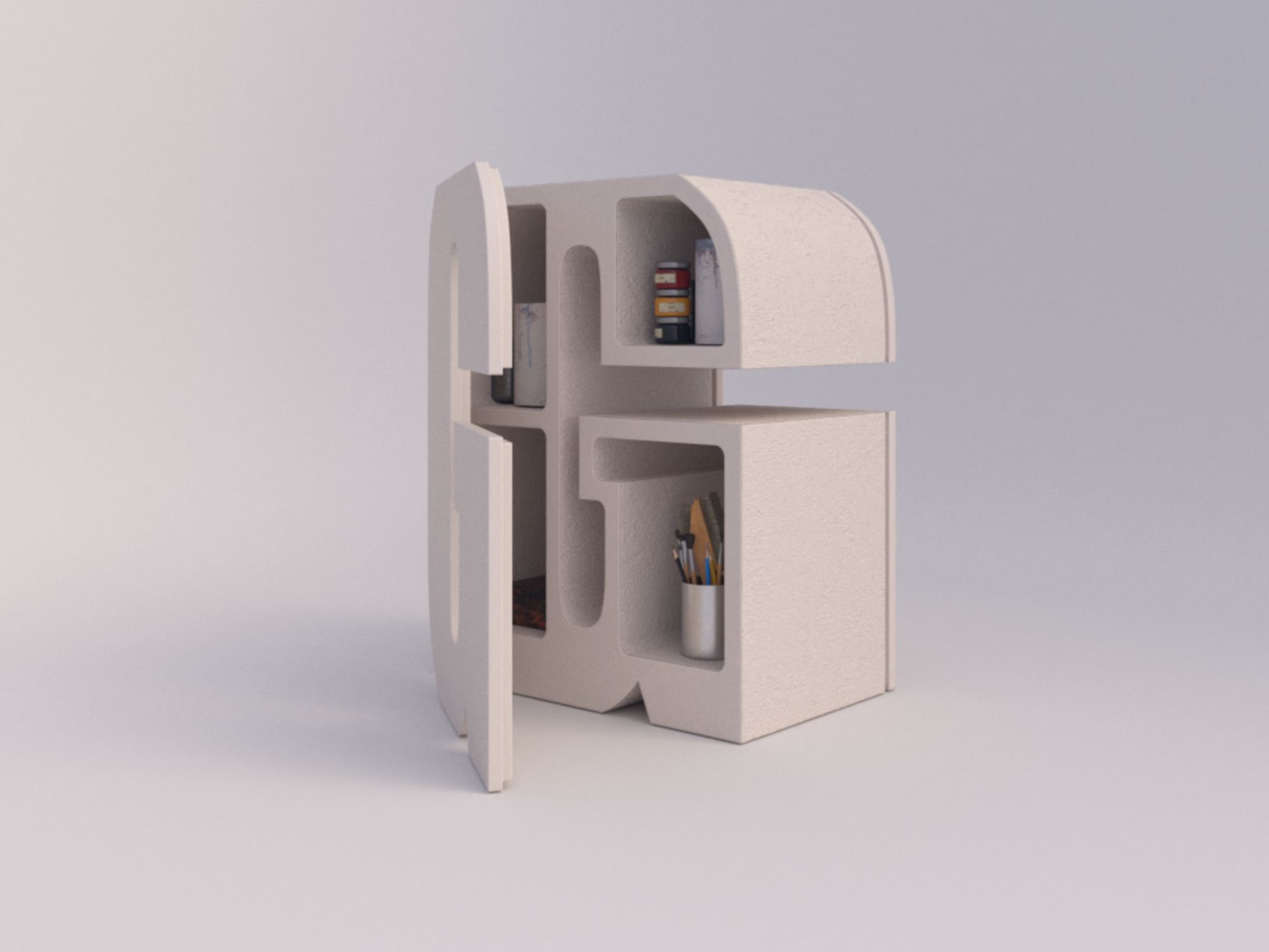 Мебель контейнеры в бетонной конструкции Voltan 555 ARCH-00021949 - Вид №80