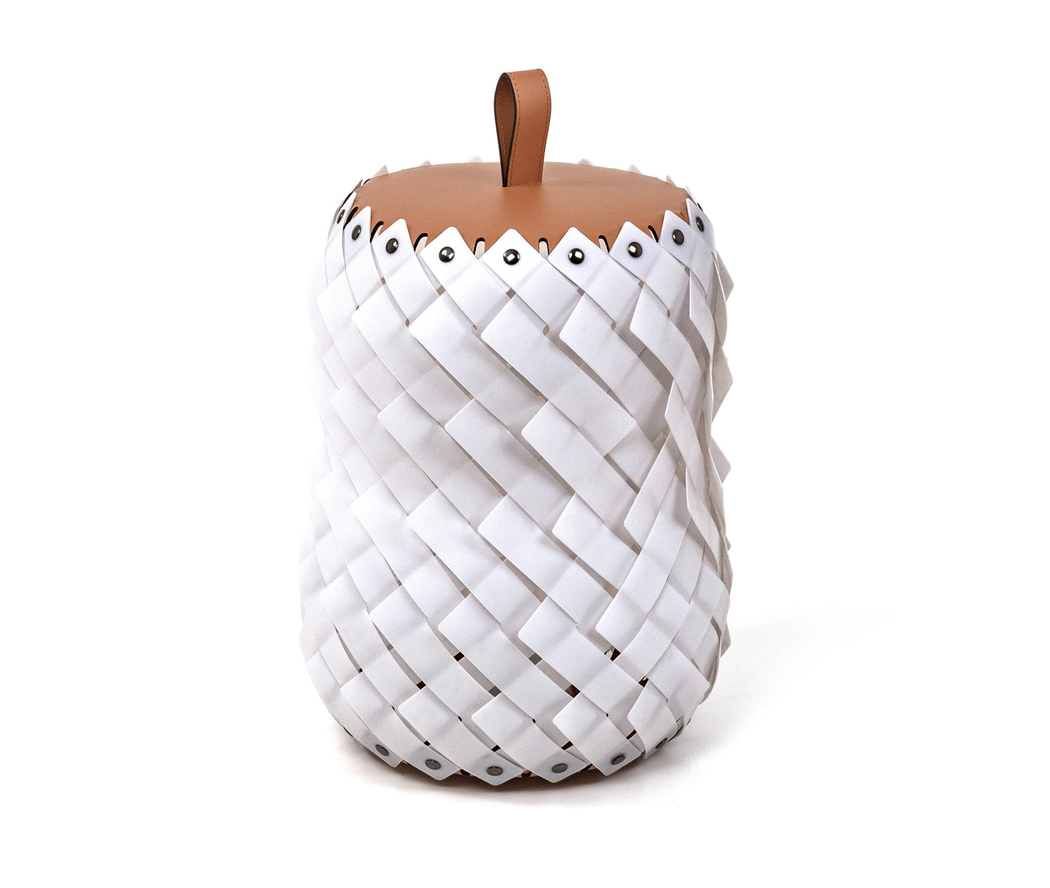 Напольный фонарь Almeria - Ø 45XH36 см / регенерированная кожа_белый Pinetti 00.2074.082.000