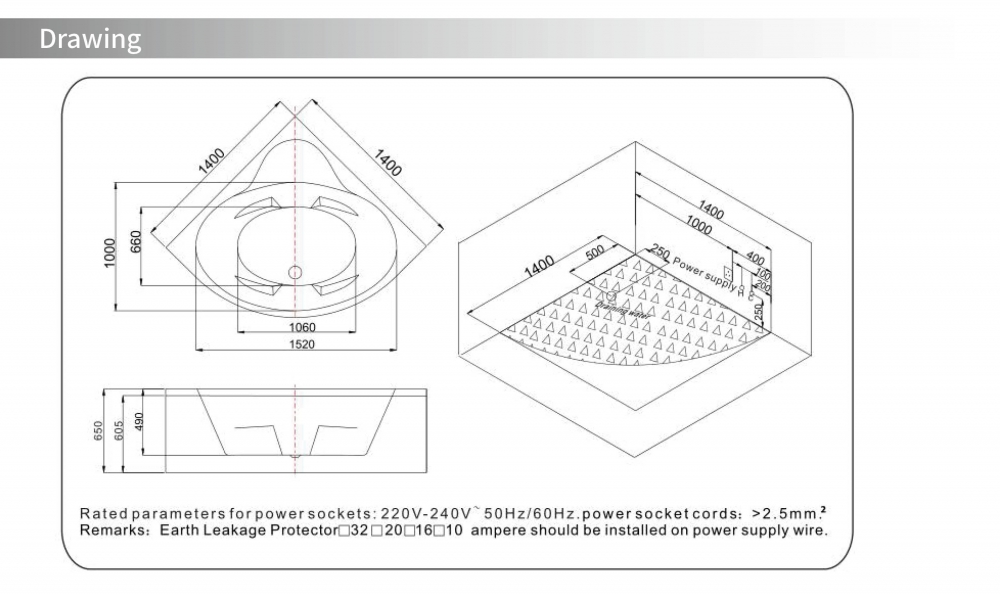 A1903 CGSP Ванна гидромассажная SSWW  - Вид №4