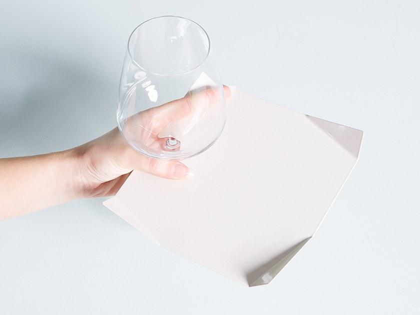 Giacopini Коктейльная тарелка квадратная металлическая Pliè Plie17,17 - Вид №4