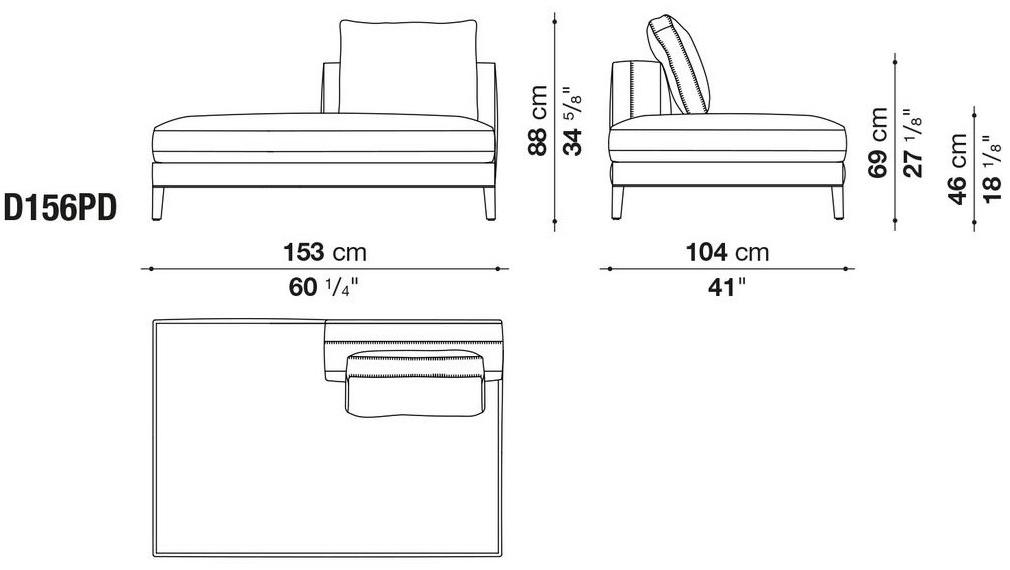 Maxalto Модульный угловой диван из ткани Dives sun-id-1407259 - Вид №12