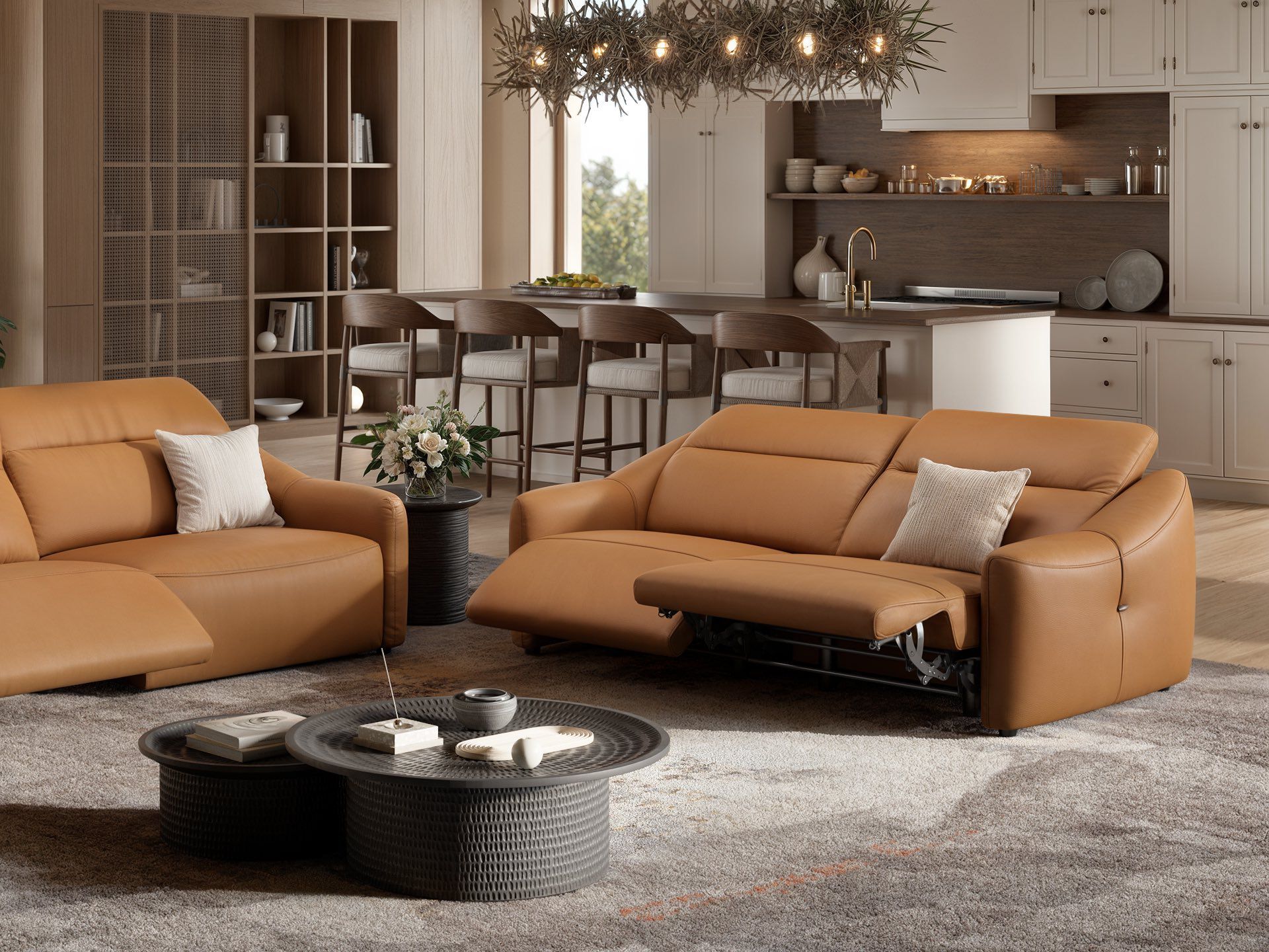 2-местный кожаный диван Sofanella Самоа ARCH-00003142 - Вид №4