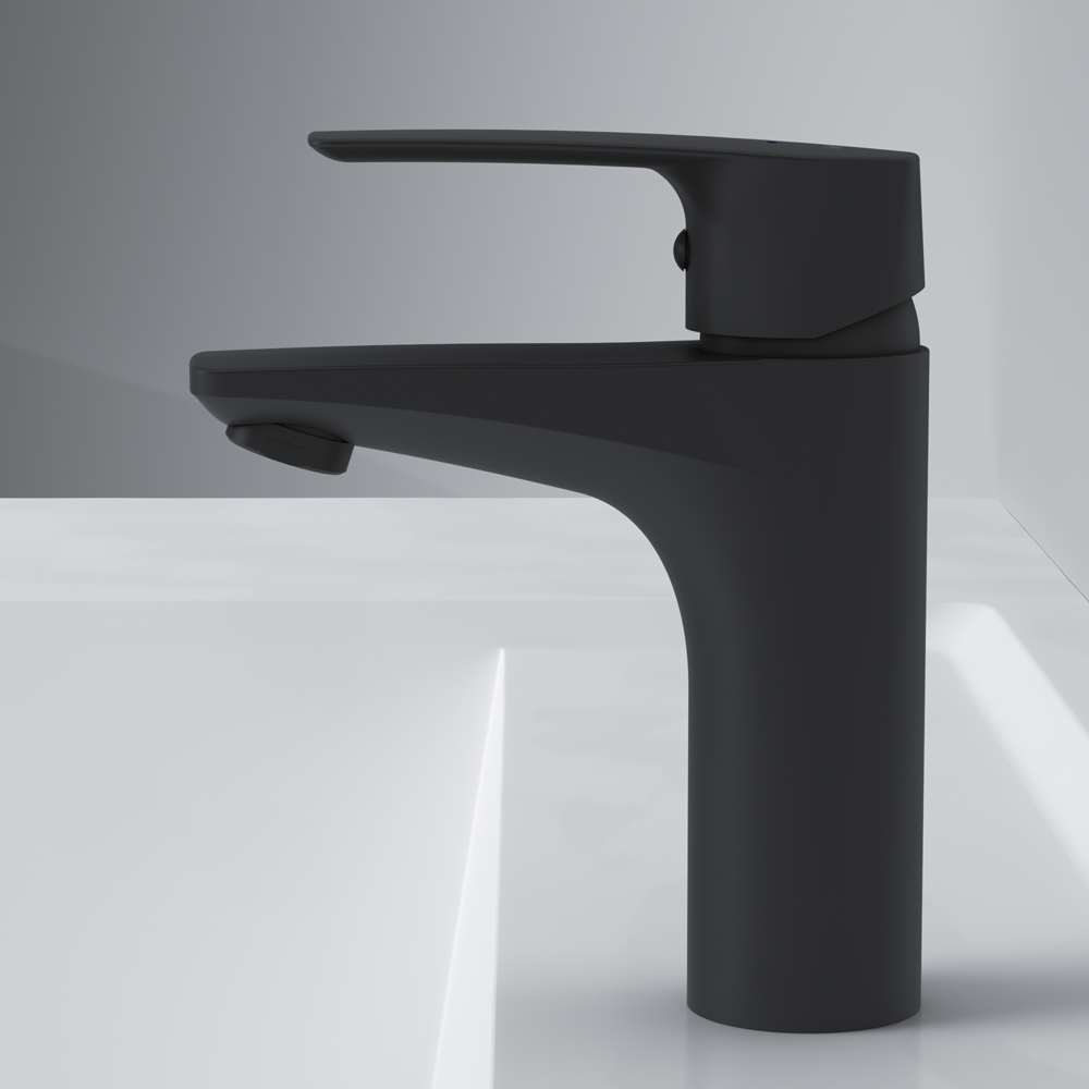 F90A02122 смеситель для умывальника излива 99 мм черный шт. AM.PM Gem - Вид №4