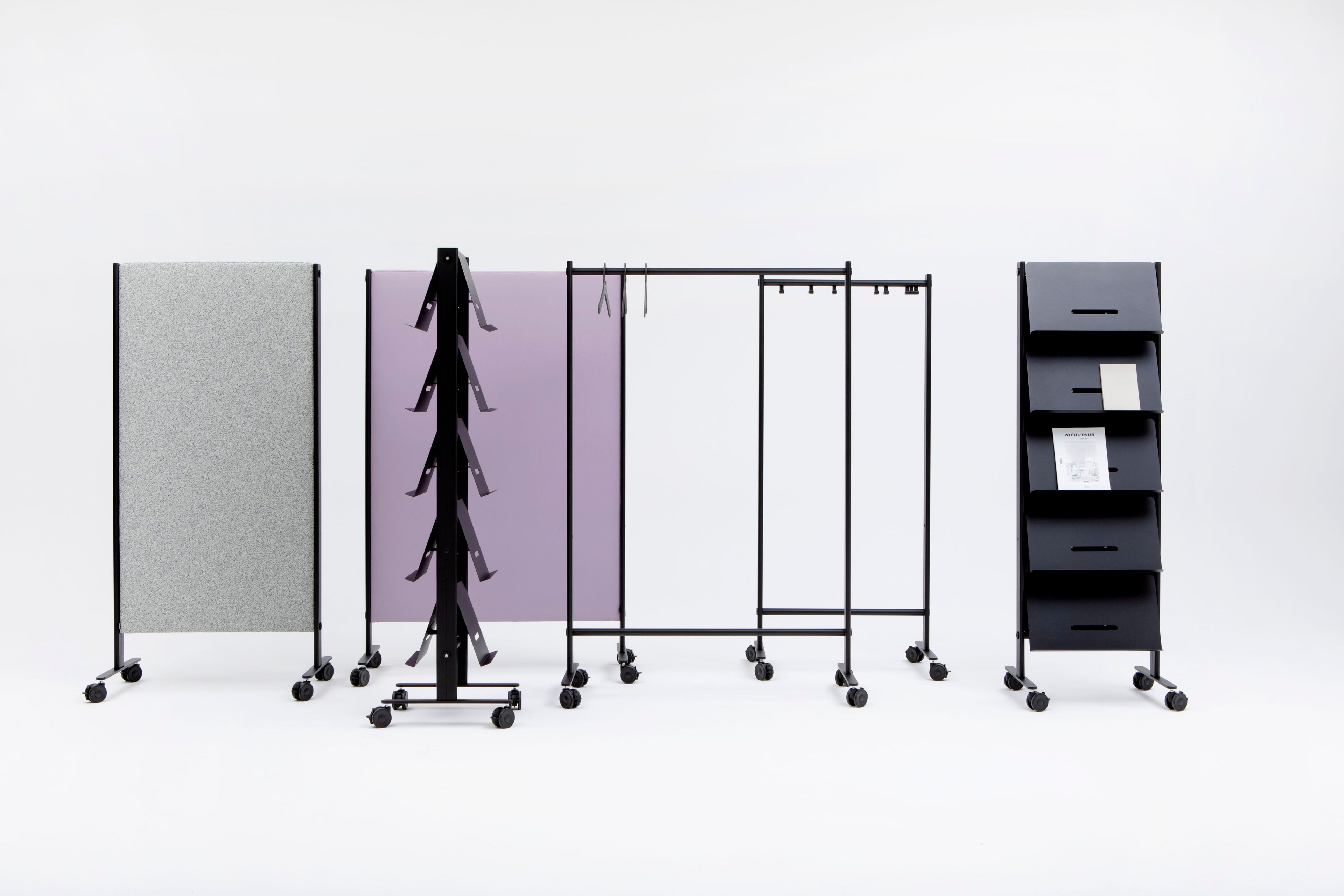 Алюминиевая стойка для журналов с порошковым покрытием с колесами Cascando Round20 ARCH-00039248 - Вид №1