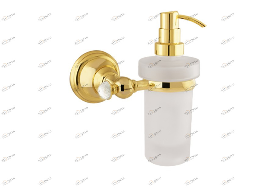 036286.000.01 Настенный дозатор мыла с кристаллами сваровски Золото 24К Mestre Pacifica