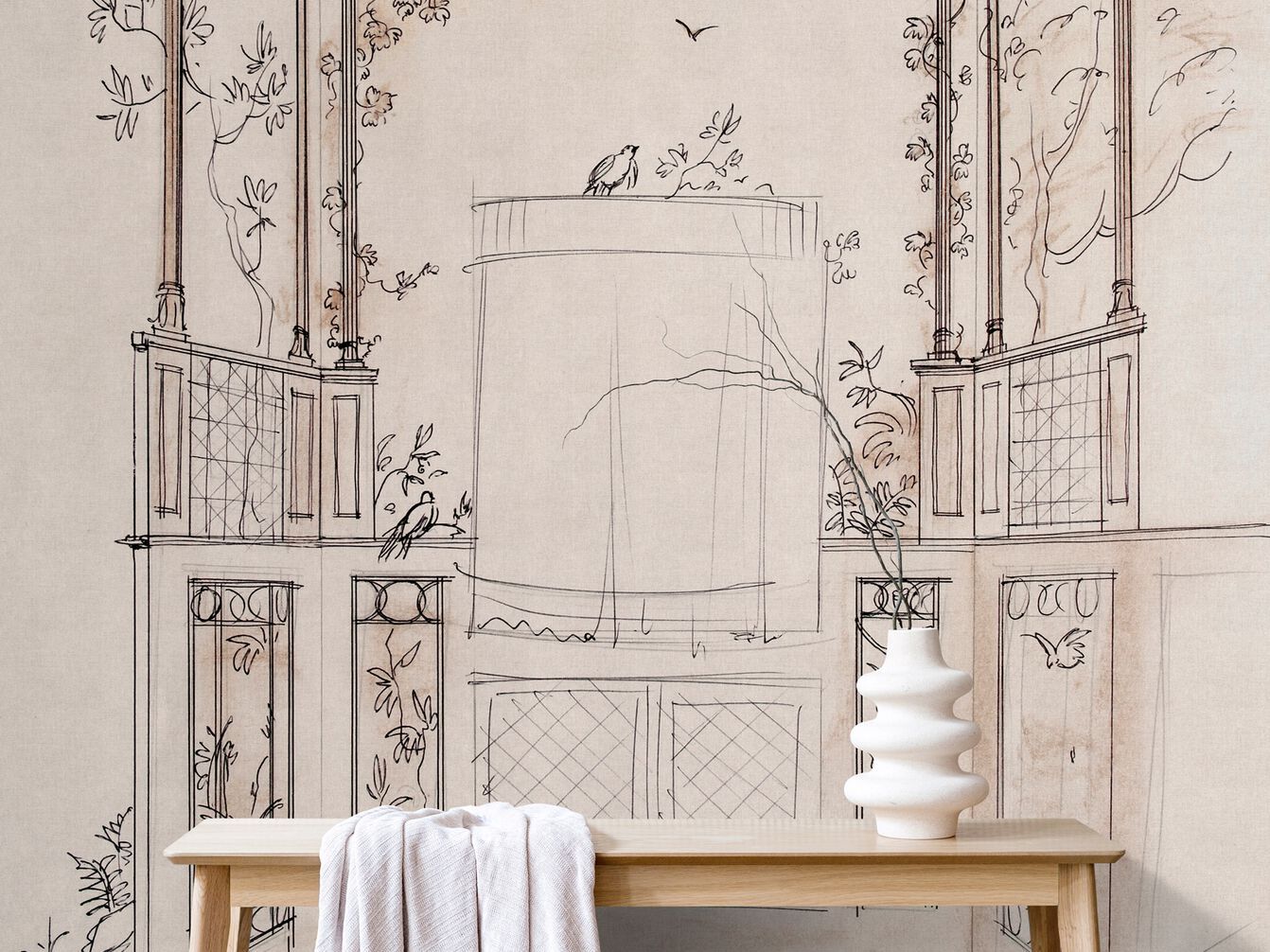 Обои с цифровой печатью с рисунком Architects Paper Walls by Patel IV ARCH-00040291