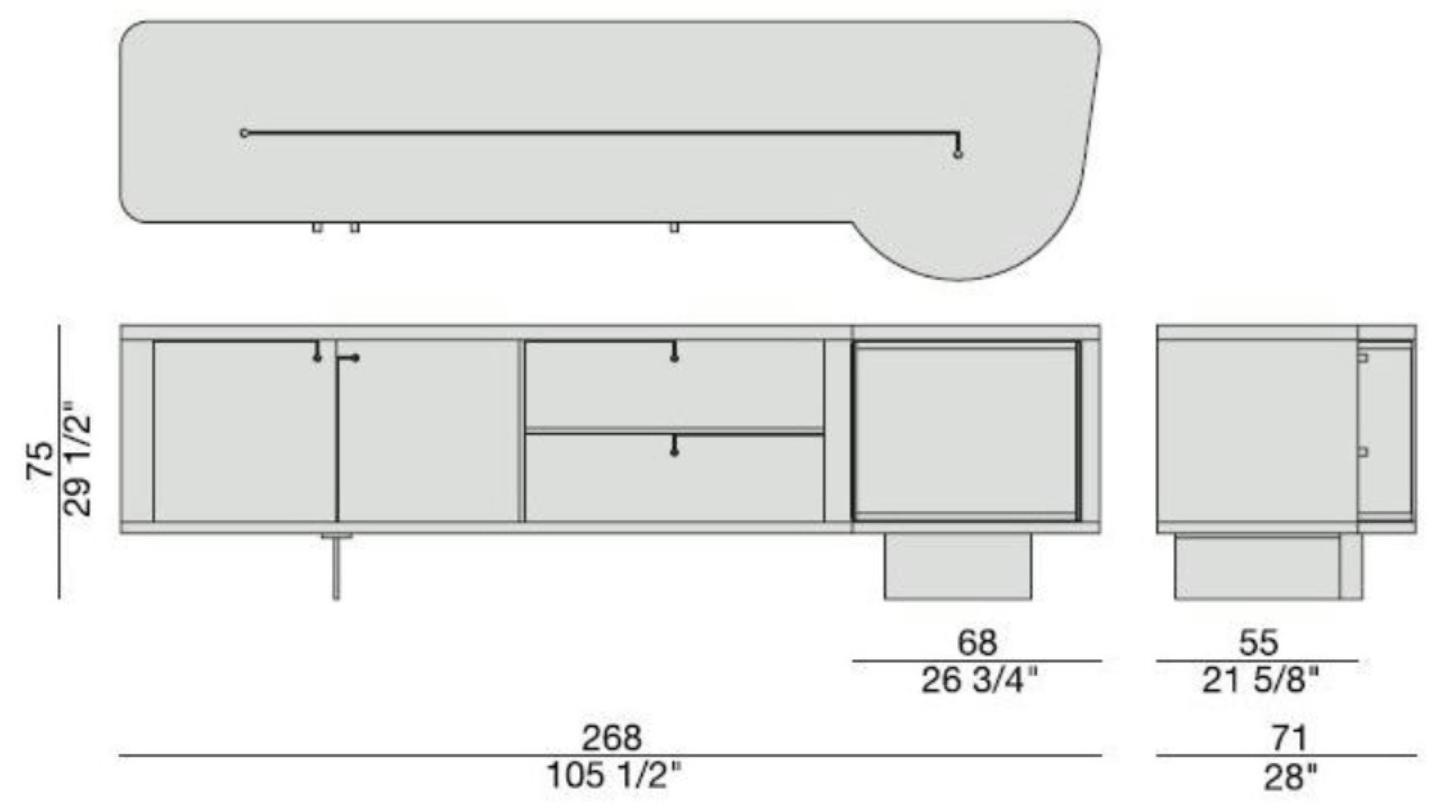 Porada Буфет / барный шкаф из орехового дерева Iron sun-id-1393159 - Вид №4