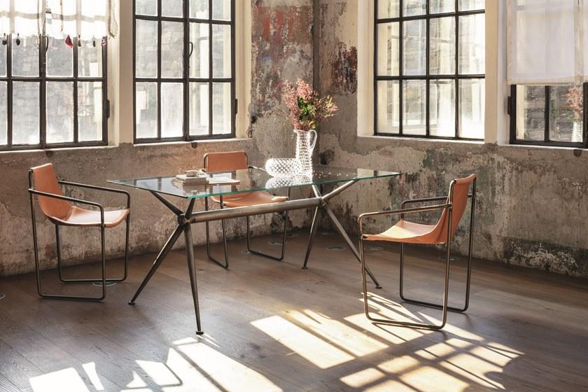 Midj Прямоугольный обеденный стол из стекла sun-id-1439352 - Вид №1