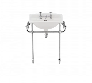 Gentry Home Таз большой белый Victorian Хром GH100999
