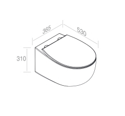 S555T0R0V6.116 Подвесной унитаз настенный Серый A. e T. Italia Dot Италия AeT ITALIA DOT 2.0 - Вид №3