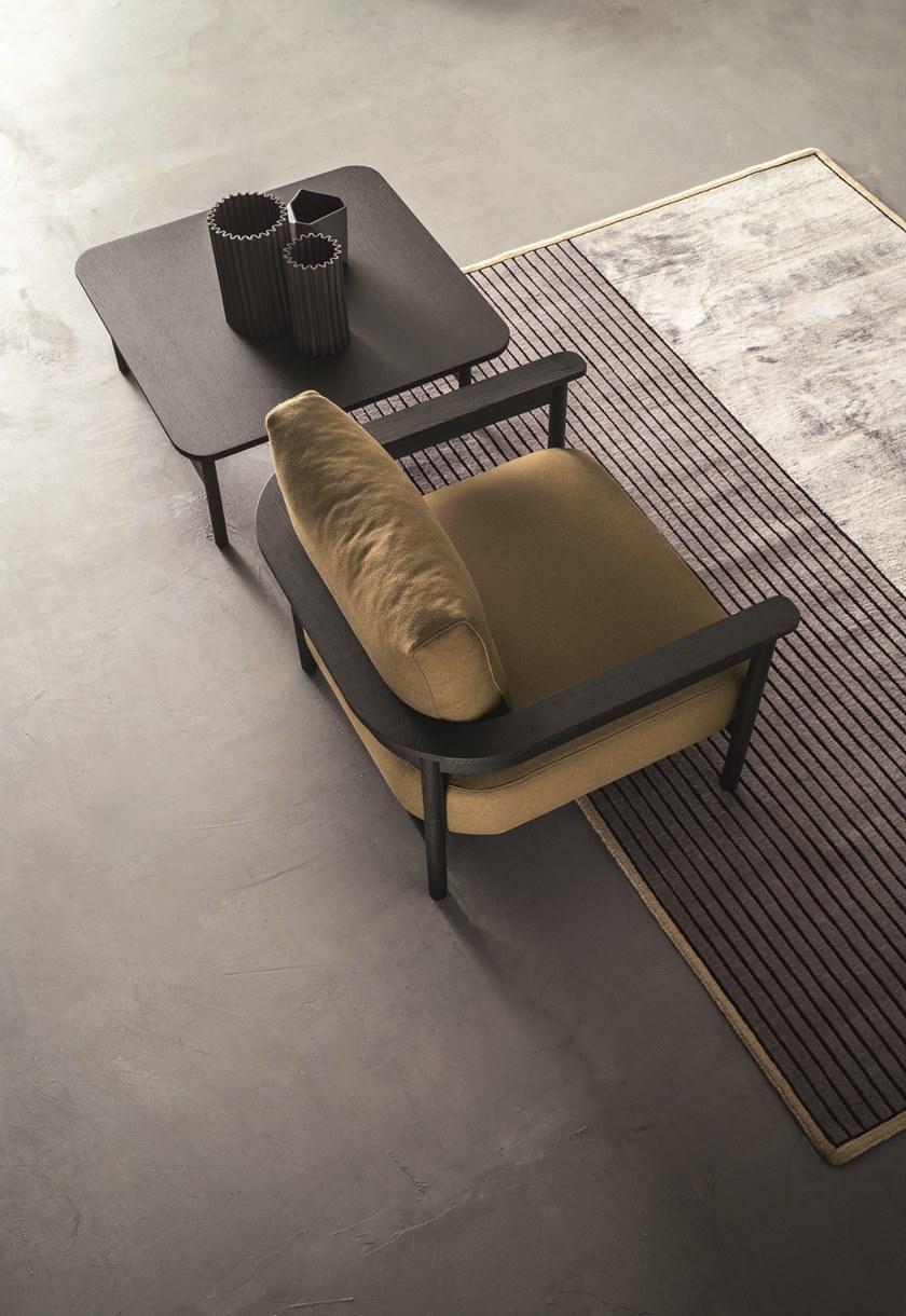 ZANETTE Кресло в коже и структура с дубовыми подлокотниками Hood sun-id-1444969 - Вид №4