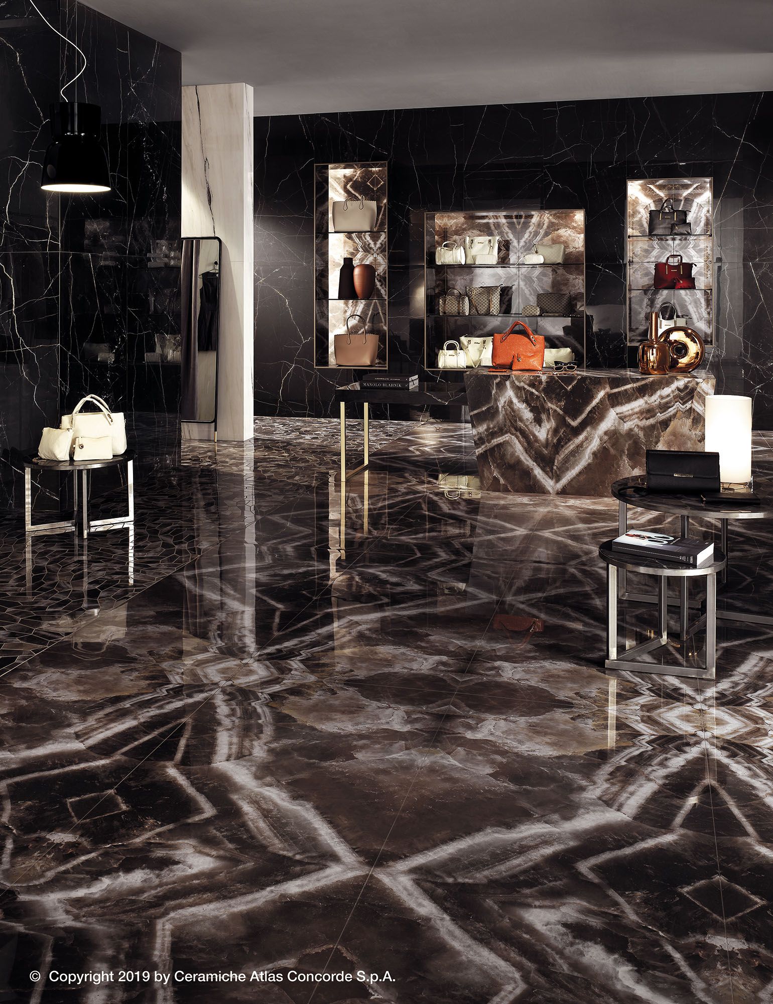 Пол из керамогранита с мраморным эффектом Atlas Concorde Marvel Dream ARCH-00135482 - Вид №8