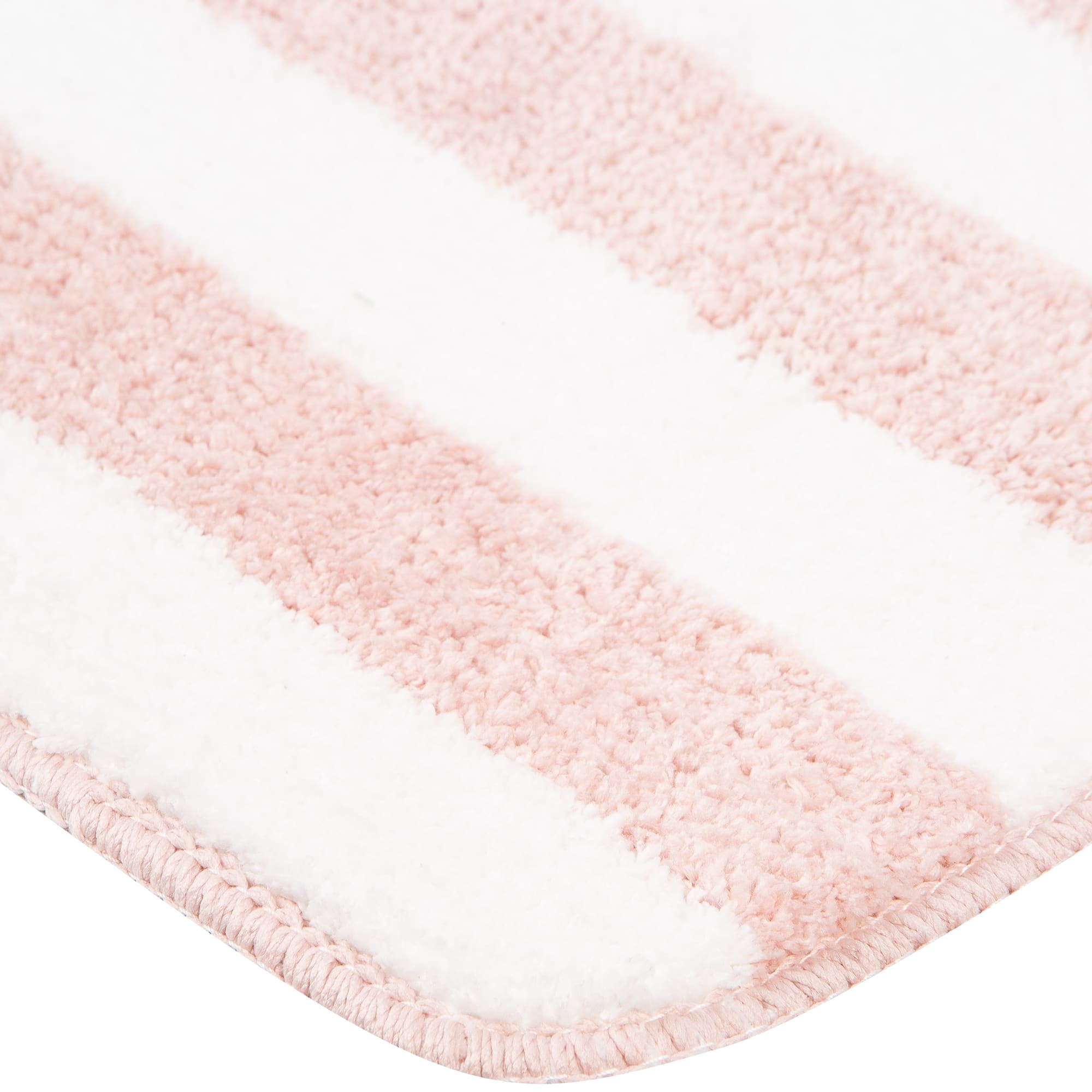 82392201 Коврик для ванной комнаты 45x70 см цвет розовый/белый Passo Santreyd  - Вид №1