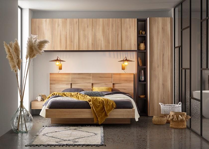 GAUTIER Двуспальная кровать со встроенными прикроватными тумбочками Mervent 1b48103 - Вид №4