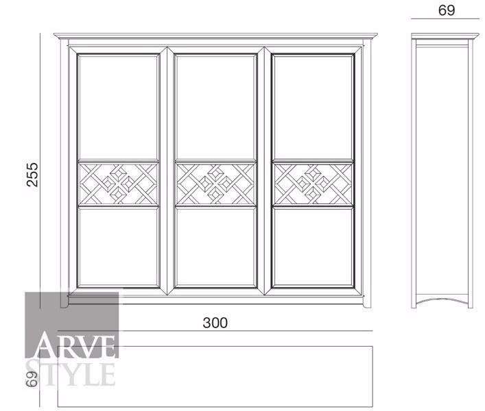 Arvestyle Шкаф из массива дерева с раздвижными дверьми Naima Sl-0526 - Вид №2