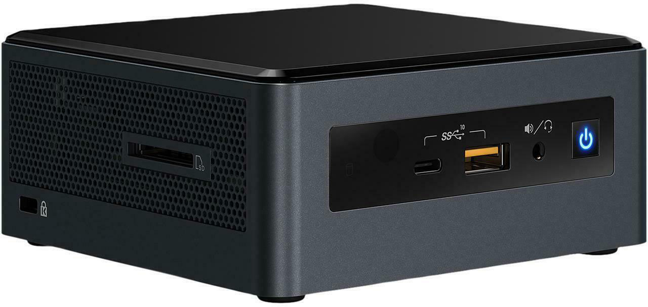 BXNUC8I7INHX Nettop nuc, core i7-8565u, 4.6 ghz turbo, 8gb ram pre-installed, vga amd radeon 540x discrete graphics (2gb) (1xhdmi 2.0 + 1xmdp 1.2), 4xusb3.1, 1x m.2 ssd, 1x2.5hdd, gbl, wifi+bt, sdxc slot, black,vesa, no powercord, ir-port, kensington lock Santreyd 