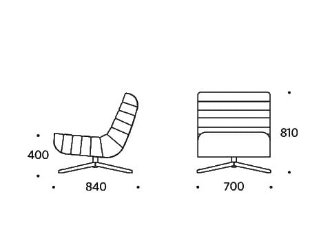 Кресло для спиц из акриловой ткани ROSSIN Riffel ARCH-00151272 - Вид №7