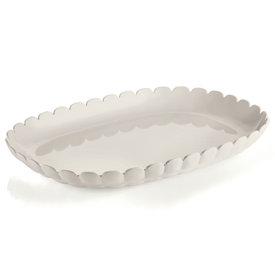 279601156 Блюдо tiffany, 32 см, акрил, молочно-белое Guzzini 