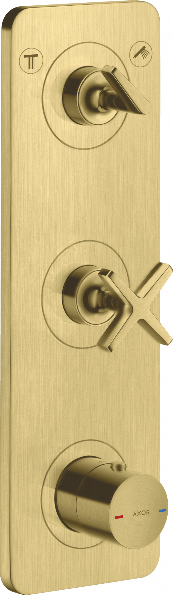 36703950 Термостатический модуль 380/120 для скрытого монтажа на 2 функции с пластиной AXOR CITTERIO E