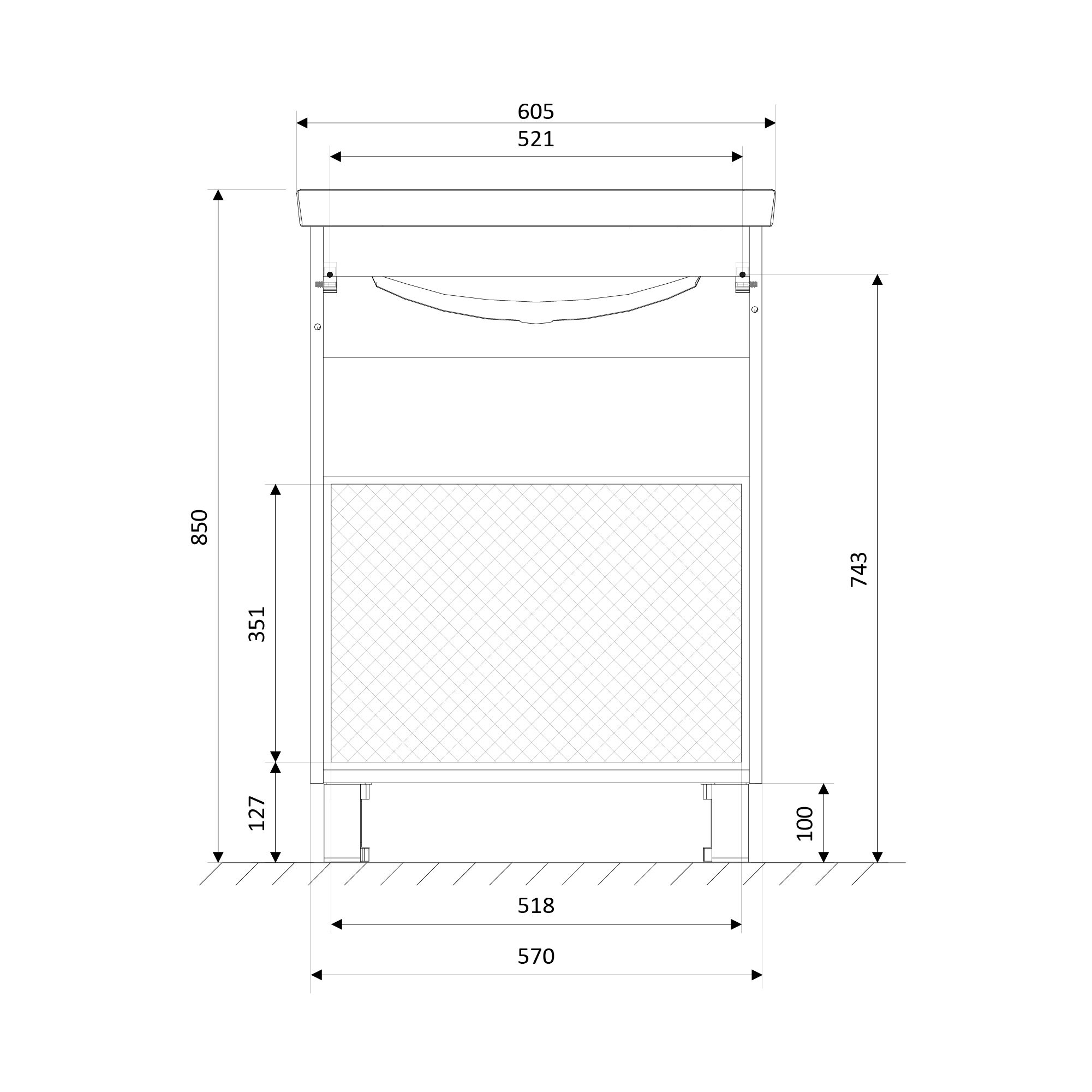 У76060 Тумба Aris 60Н 2я. Дуб Сонома 1 Marka ARIS - Вид №7