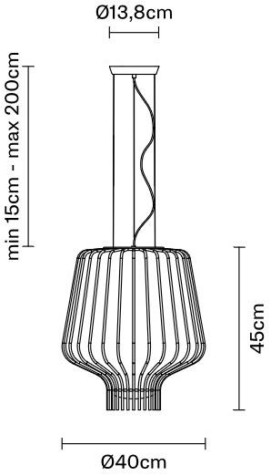 Fabbian Подвесной светильник с прямым светом в стекле Saya F47 a09/11/21 - Вид №3