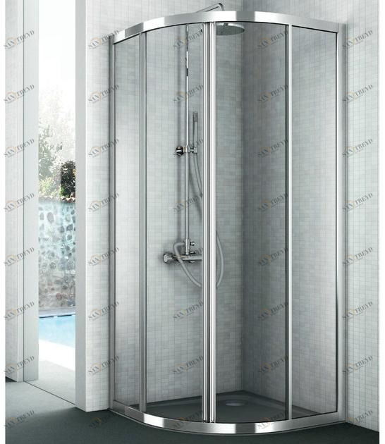 Gruppo Geromin Изогнутая угловая душевая кабина с раздвижными дверцами Flow sun-id-1459924