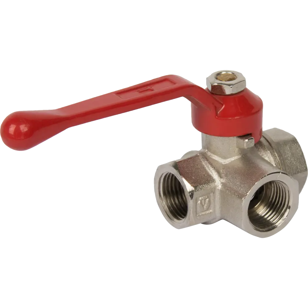 Трехходовой шаровой кран Valtec с Т-образной ручкой 1/2" 10487545 STLM-0000479