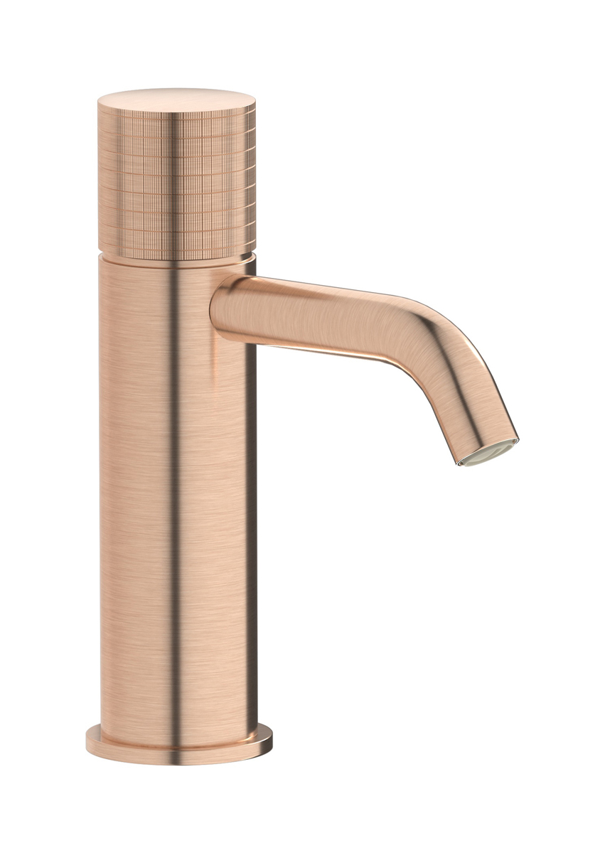 Смеситель для раковины на 1 отверстие в комплекте с донным клапаном WE ARE IB ga200sr Brushed Rose Gold Gatsby