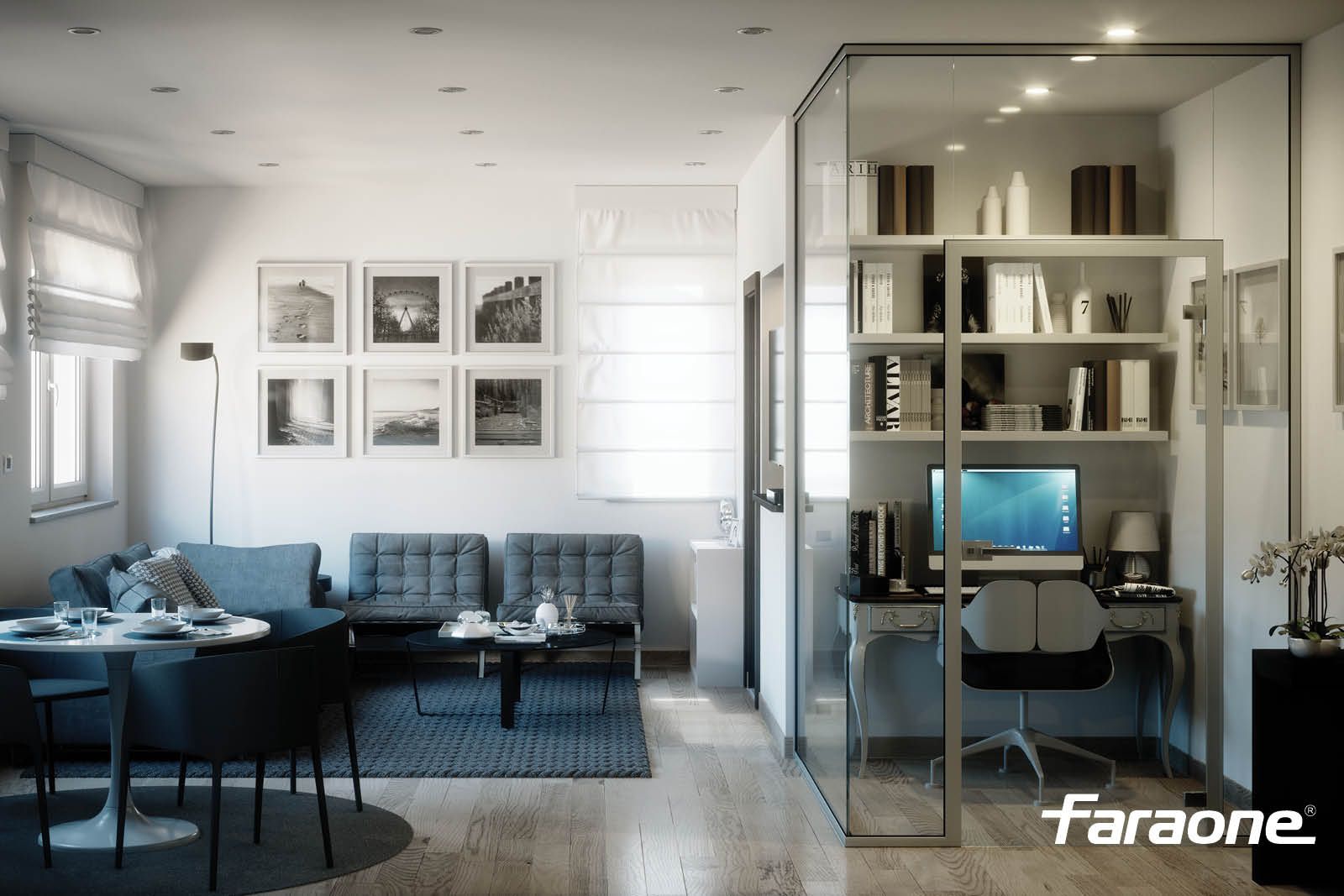 Перегородка с створчатыми дверями FARAONE пространство ARCH-00115336 - Вид №3