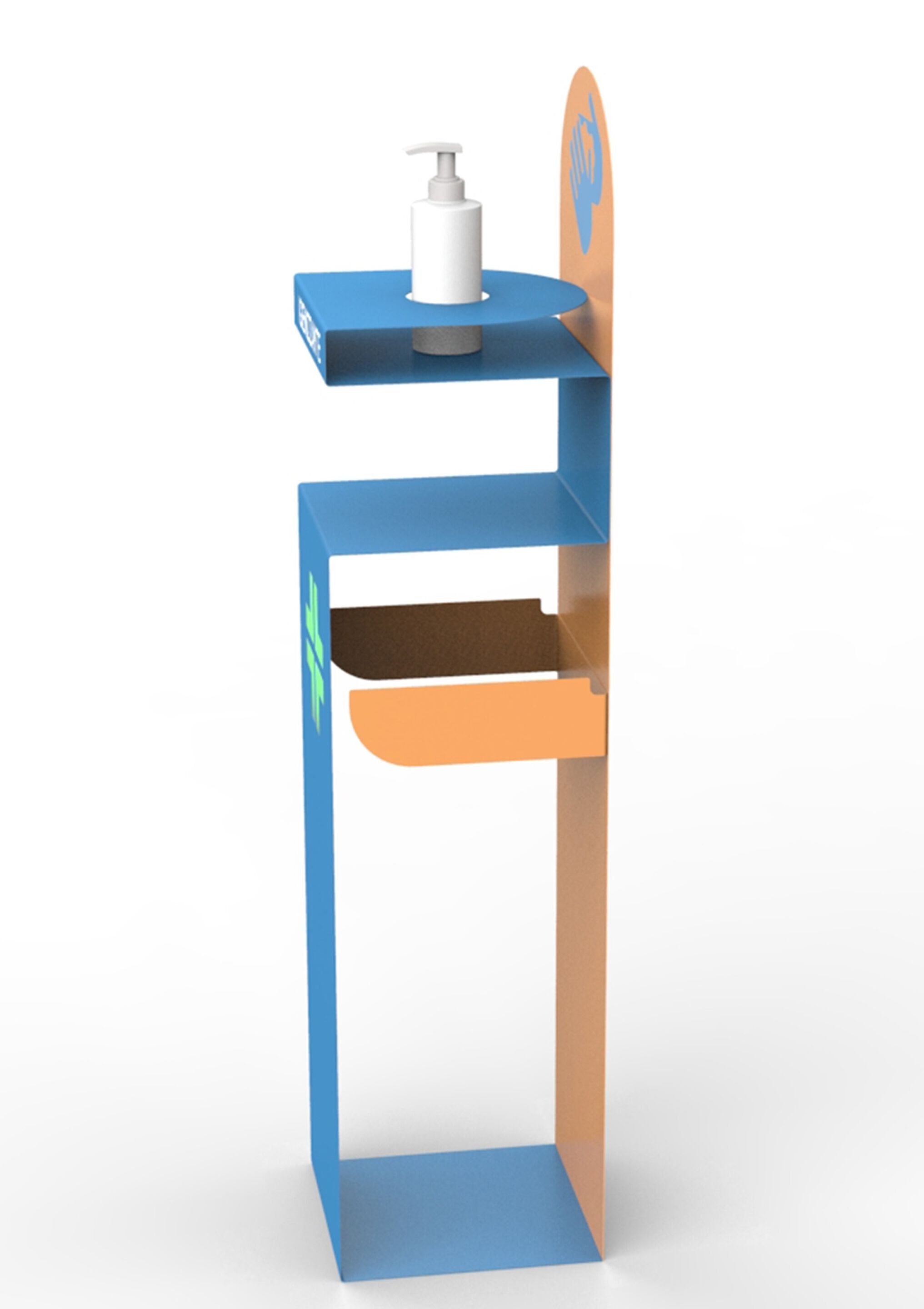 Металлический дезинфицирующий дозатор геля CITYSì SANISTAND ARCH-00123641 - Вид №3